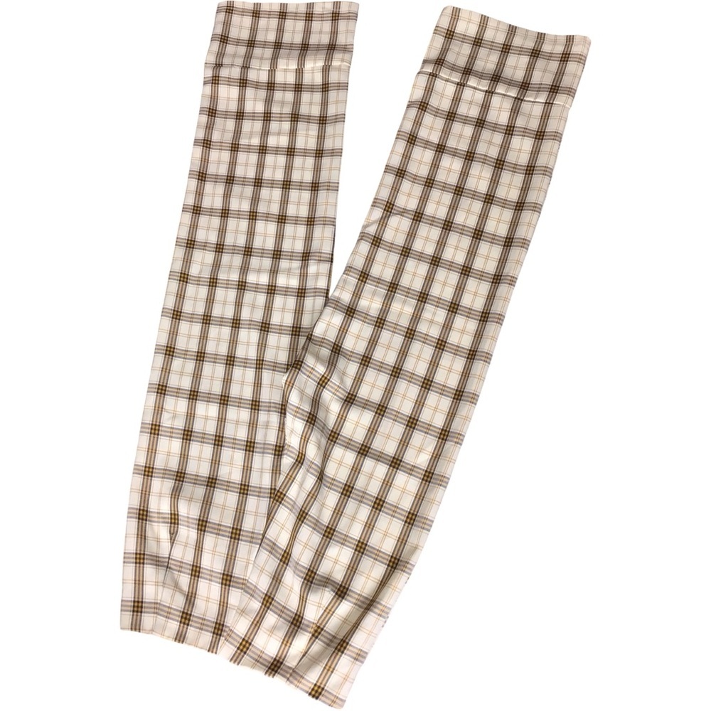 Princess Polly Plaid Flare Pants in Brown and Cream - Picture 2 of 3